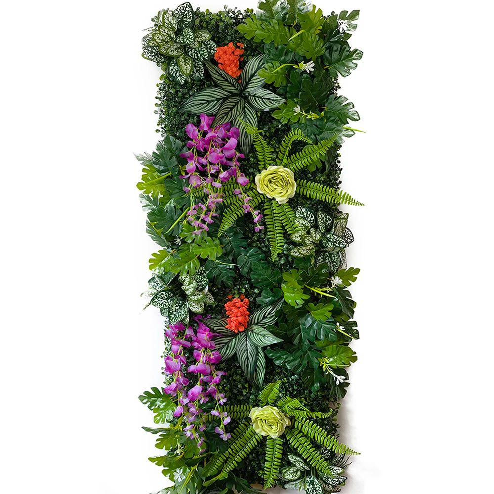 Artificial Grass Wall Panel Greenery Backdrop Decorative Plant Wall 0