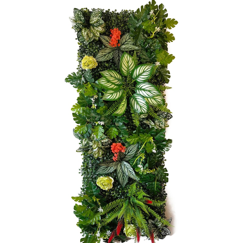Artificial Grass Wall Panel Greenery Backdrop Decorative Plant Wall 13