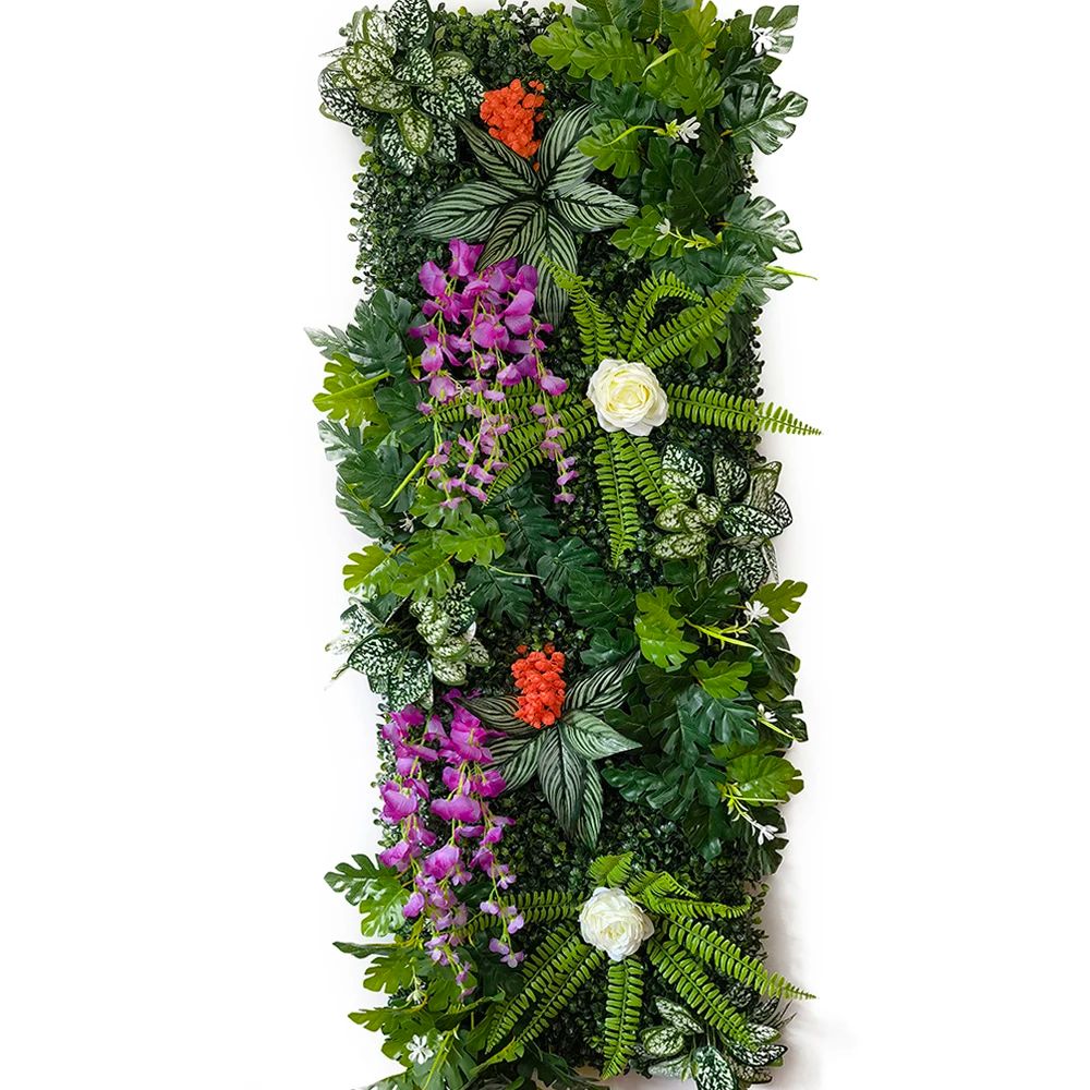 Artificial Grass Wall Panel Greenery Backdrop Decorative Plant Wall 5