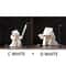 White Ceramic Samurai Figurine Minimalist Warrior Statue Decor 18