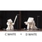White Ceramic Samurai Figurine Minimalist Warrior Statue Decor 18