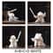 White Ceramic Samurai Figurine Minimalist Warrior Statue Decor 8