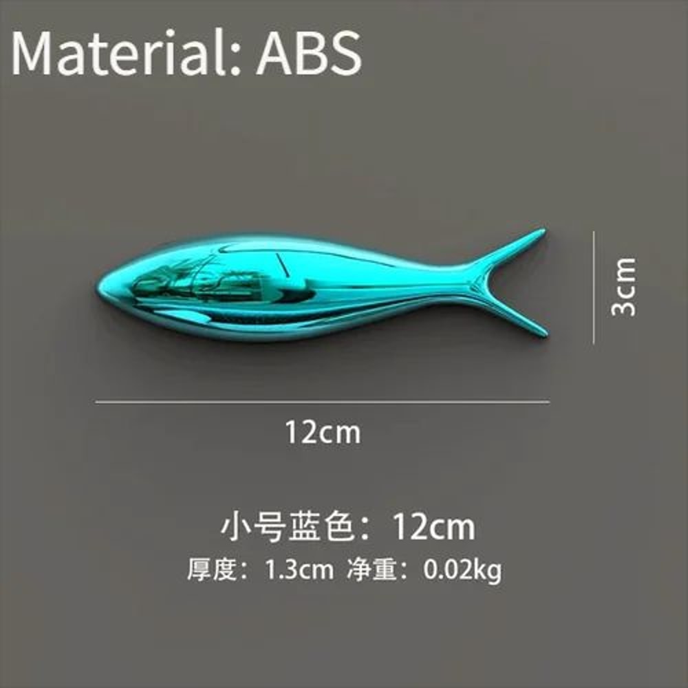 3D Gold Fish Wall Decor Modern Metallic Wall Art Set 7