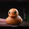 Hand Carved Wooden Duck Figurine Cute Desk Decor Ornament 3
