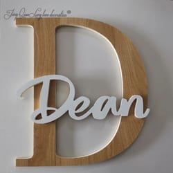 custom wooden name sign script baby nursery wall letters personalized kids room decor