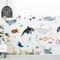 Ocean Animal Wall Stickers Undersea Nursery Wall Decals Kids Room Decor 2
