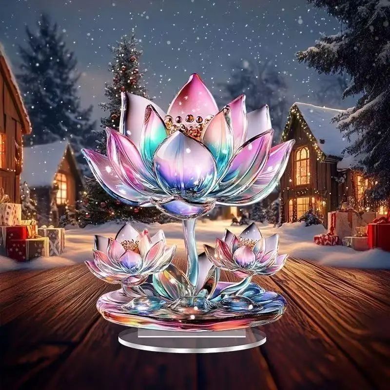 Crystal Dragon Acrylic Figurine Modern Fantasy Desk Decor Statue 2