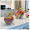 Colorful Abstract Apple Sculpture Modern Resin Art Home Office Decor 2