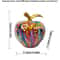 Colorful Abstract Apple Sculpture Modern Resin Art Home Office Decor 8