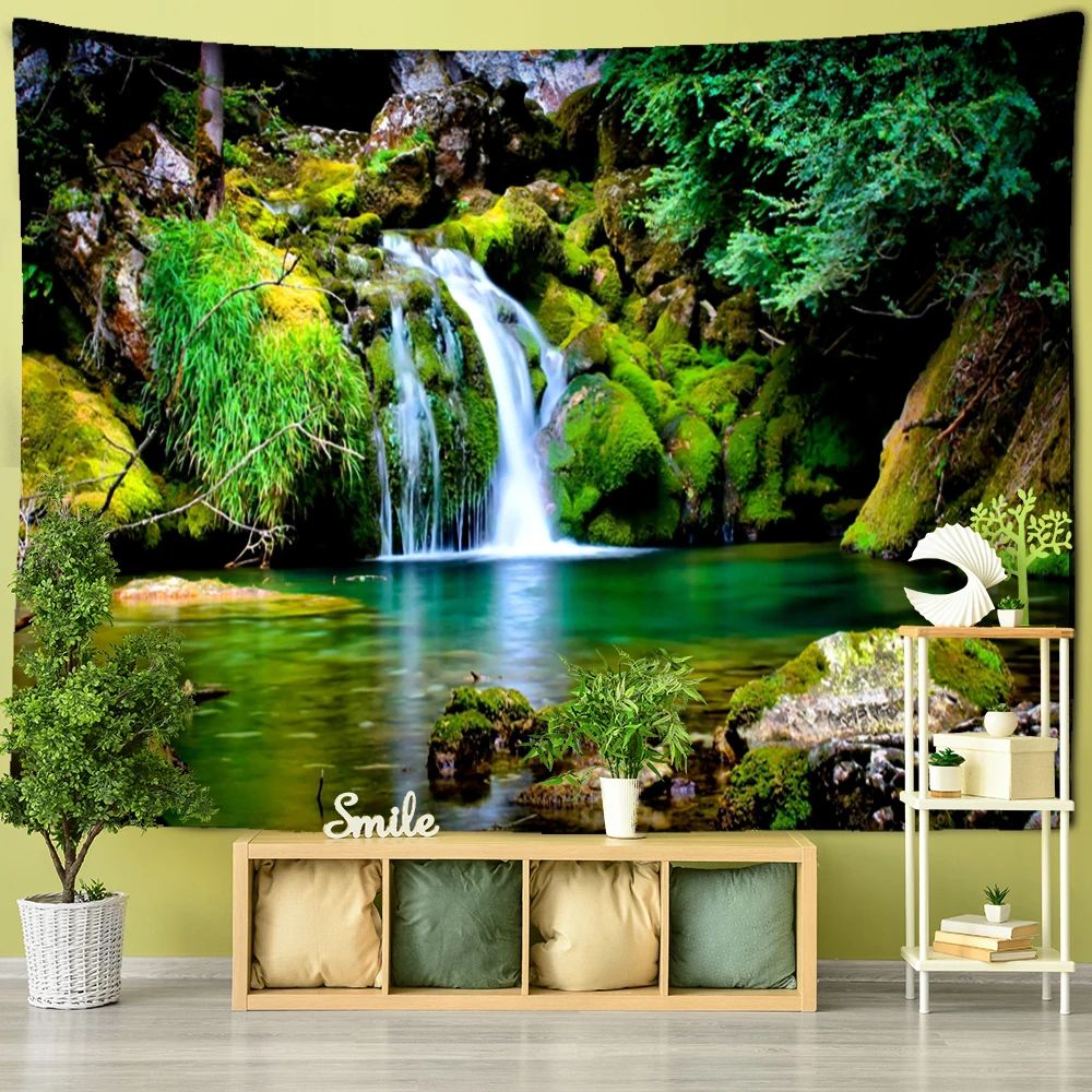 Mystic Forest Tapestry Wall Hanging Boho Nature Scenery Room Decor 9