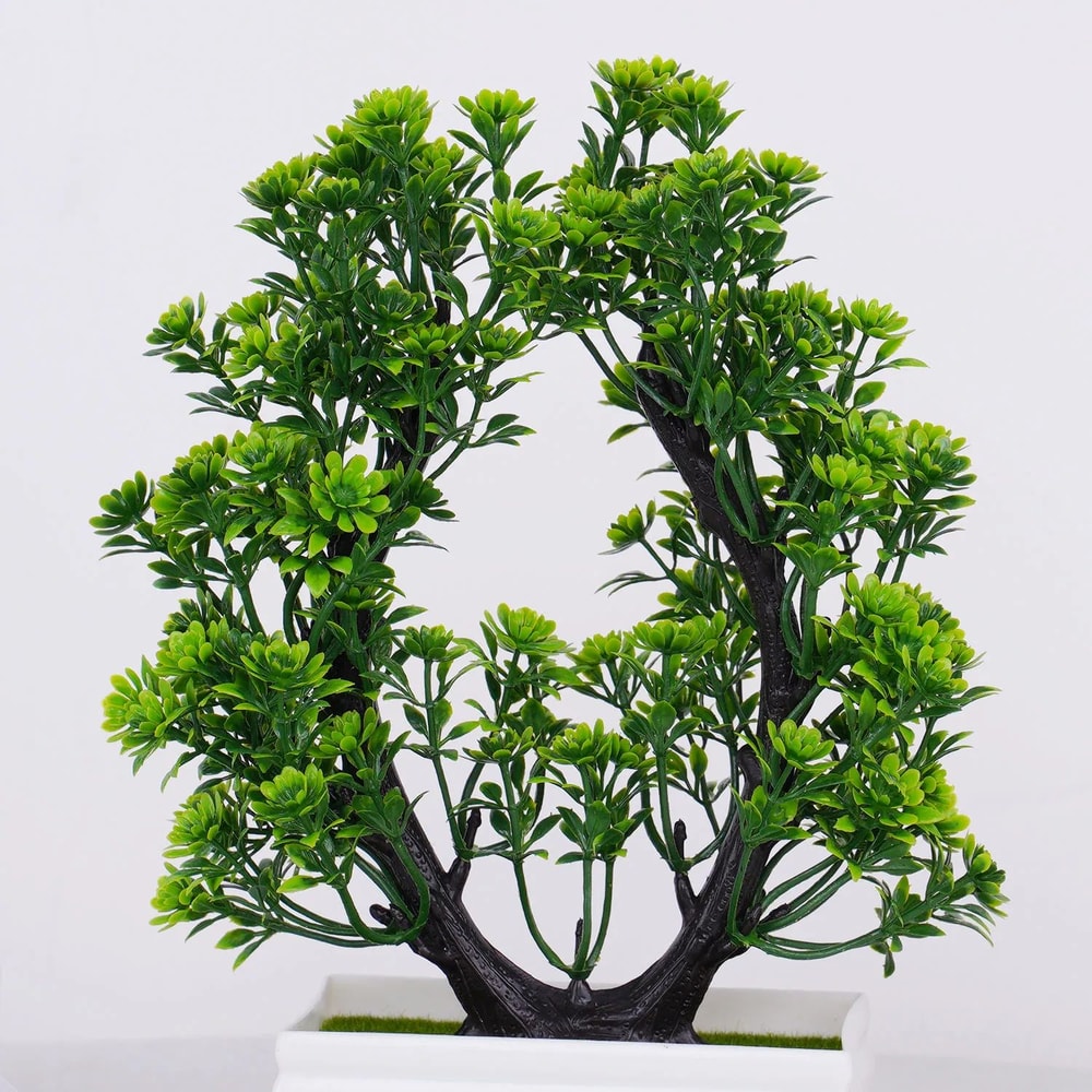 Artificial Bonsai Tree Potted Plant Realistic Mini Greenery Home Decor 3