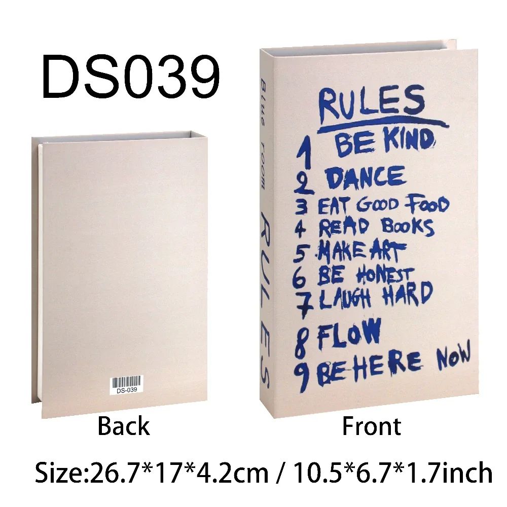 Decorative Fake Book Storage Box Travel Style Coffee Table Home Decor 13