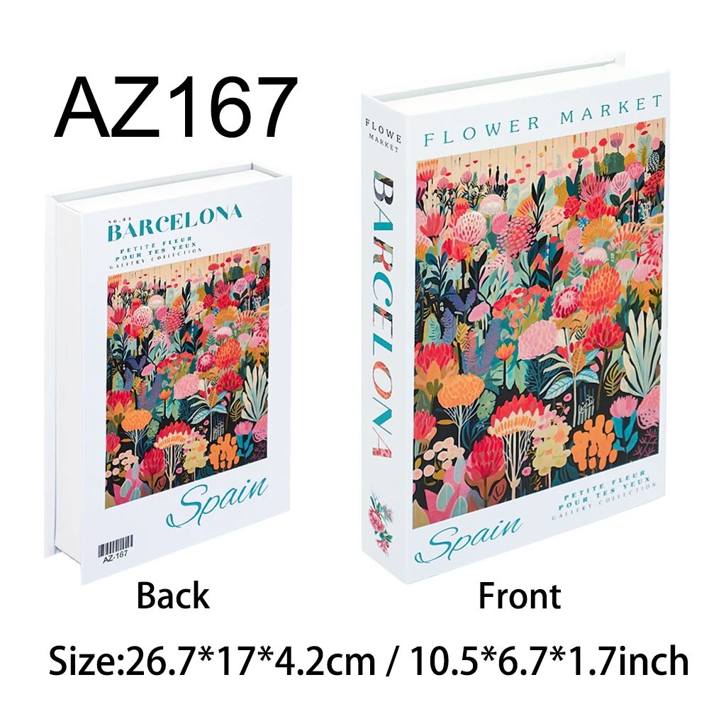 Decorative Fake Book Storage Box Travel Style Coffee Table Home Decor 22