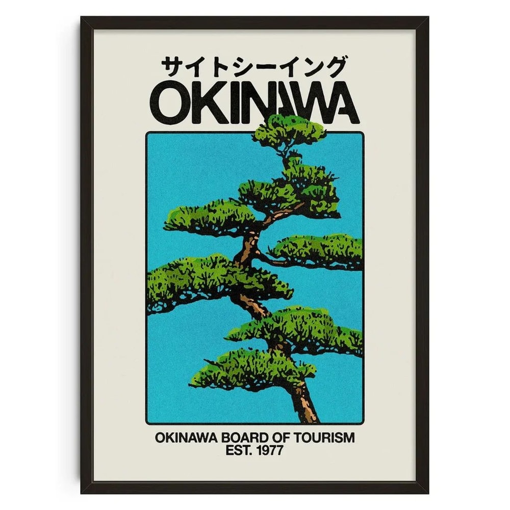 Japanese Koi Bonsai Wall Art Vintage Botanical Canvas Poster Home Decor 5