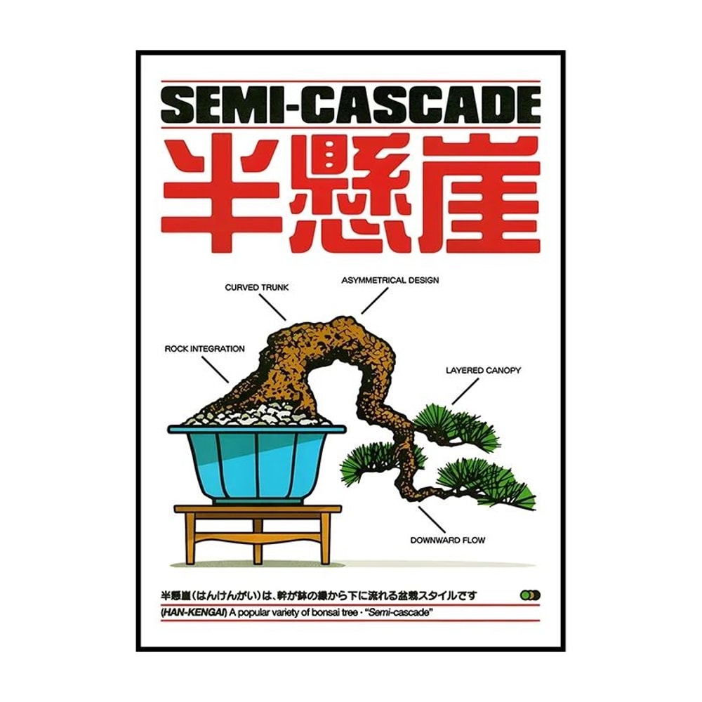 Japanese Koi Bonsai Wall Art Vintage Botanical Canvas Poster Home Decor 15