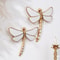 Golden Dragonfly Wall Decor Mirror Finish Resin Art Elegant Home Accent 0