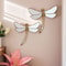 Golden Dragonfly Wall Decor Mirror Finish Resin Art Elegant Home Accent 1