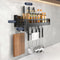 Wall Mounted Kitchen Shelf No Drill Metal Storage Rack Large Capacity Organizer 7