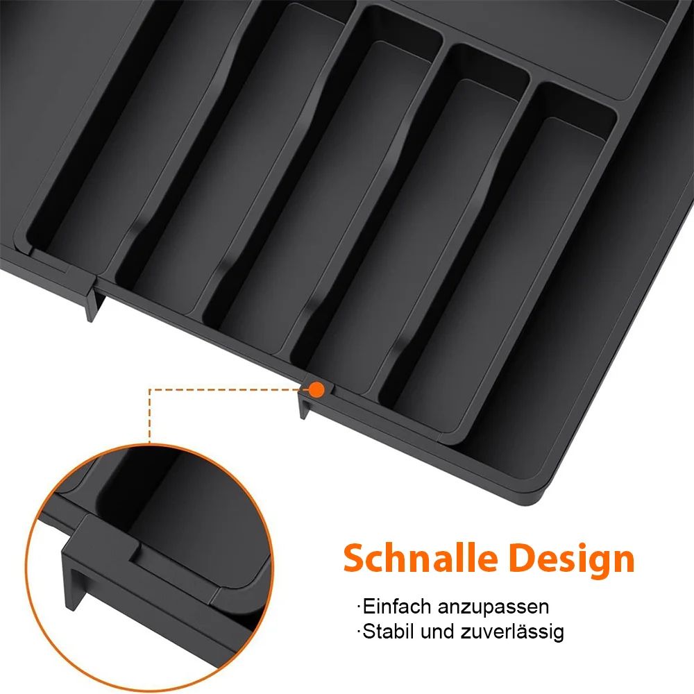 Expandable Drawer Organizer Adjustable Cutlery Tray Kitchen Utensil Storage Box 3