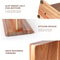 Acacia Wood Magnetic Knife Holder Strong Magnet Kitchen Knife Stand Block 4