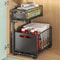 Pull Out Under Sink Organizer Adjustable 2 Tier Sliding Storage Rack 3