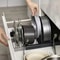 Expandable Pots And Pans Organizer Adjustable Rack For Cabinet Lid Storage 2