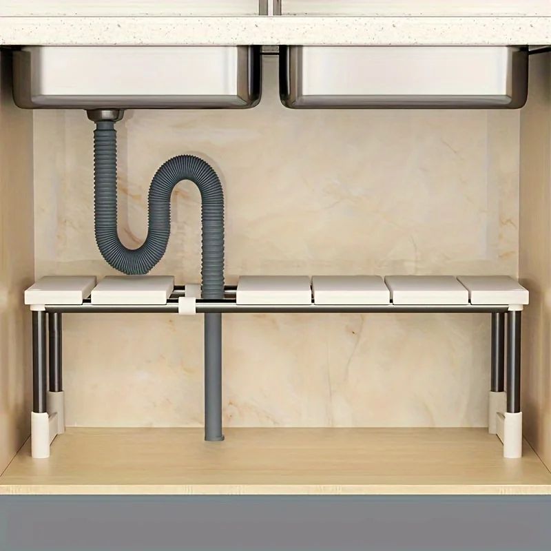 FlexiExpand Under Sink Organizer Adjustable Cabinet Storage Rack 2