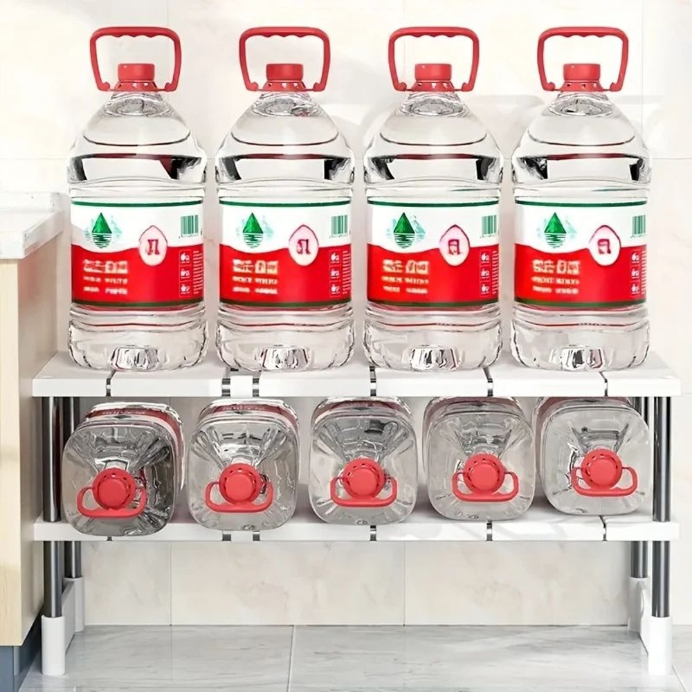 FlexiExpand Under Sink Organizer Adjustable Cabinet Storage Rack 5