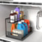SlideFlow 2 Tier Under Sink Organizer Sliding Cabinet Storage Rack 3