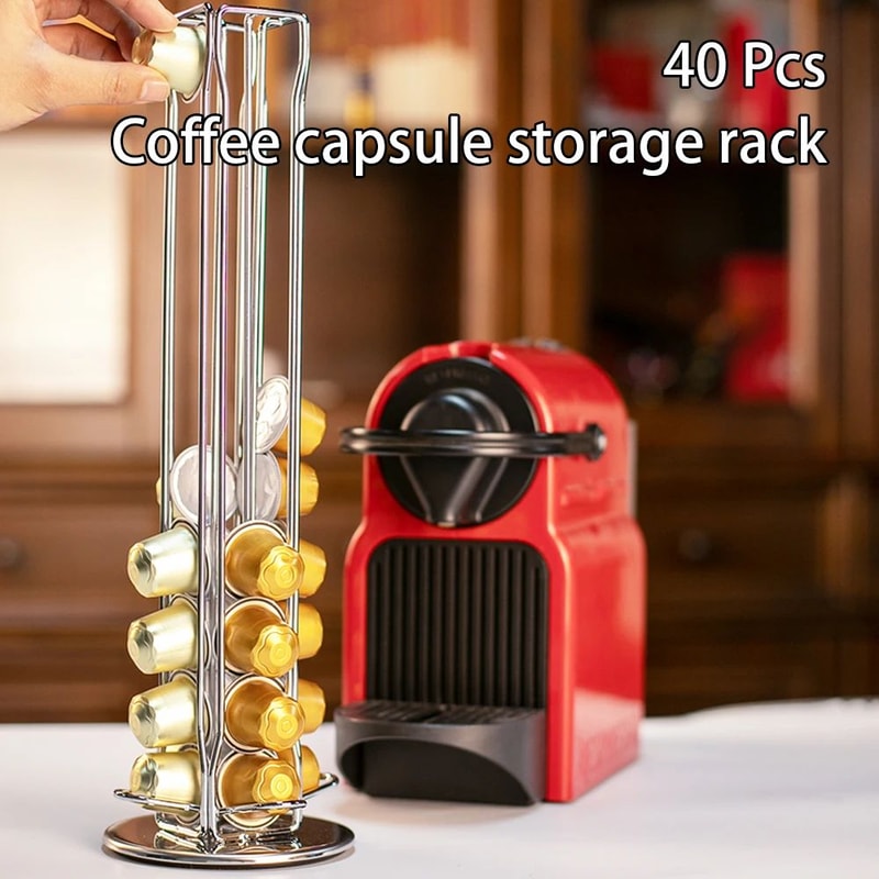 SpinBrew Coffee Pod Holder Rotating Capsule Storage Rack 0