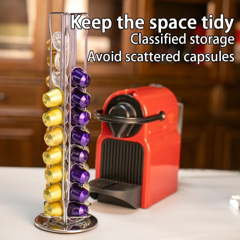 SpinBrew Coffee Pod Holder Rotating Capsule Storage Rack 3