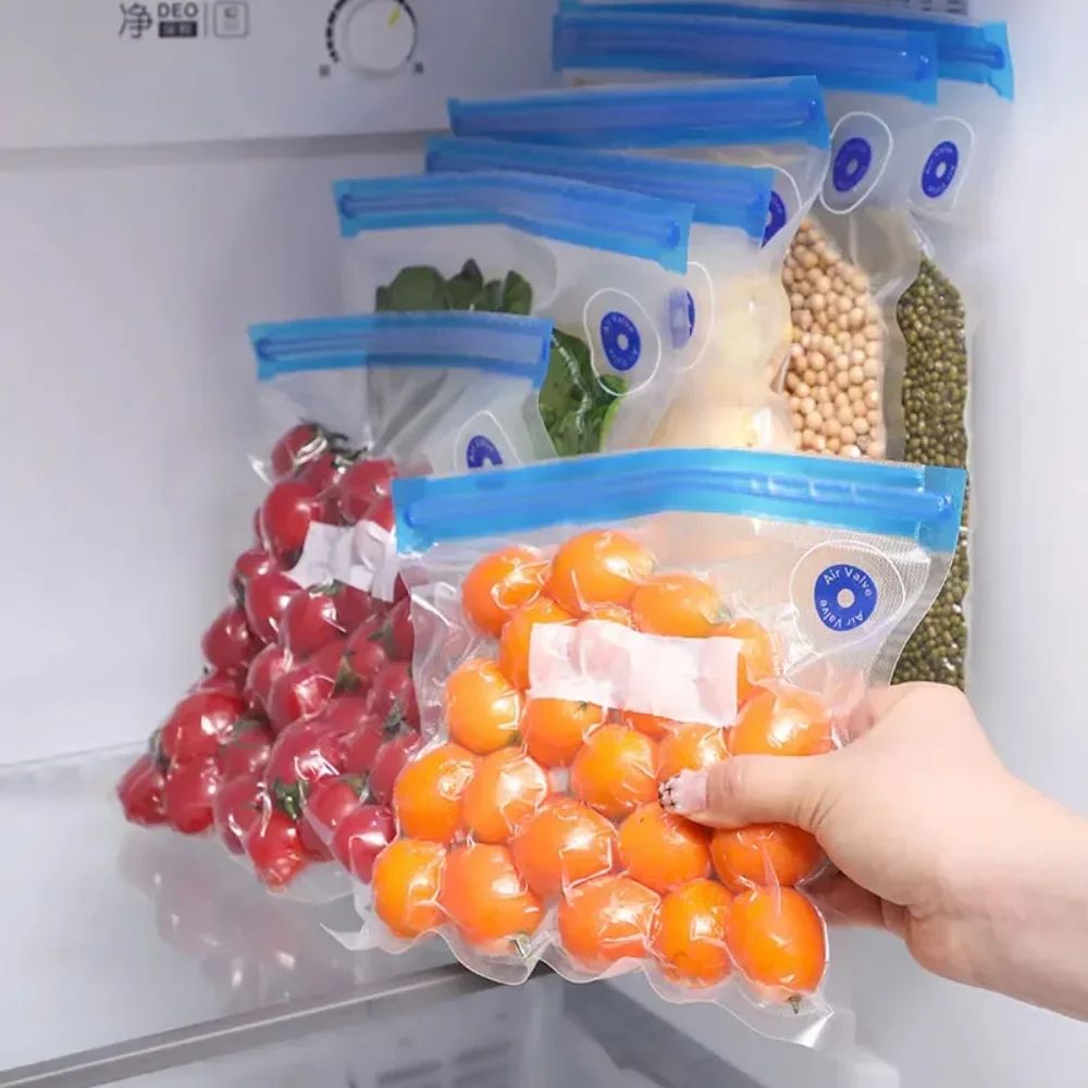 FreshVac Reusable Vacuum Storage Bags Food Sealer Set 2