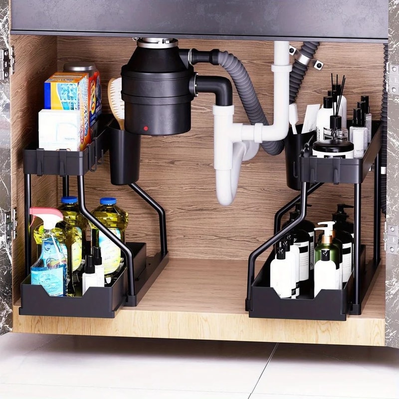 FlexiSlide Multi Layer Pull Out Storage Rack Organizer 0