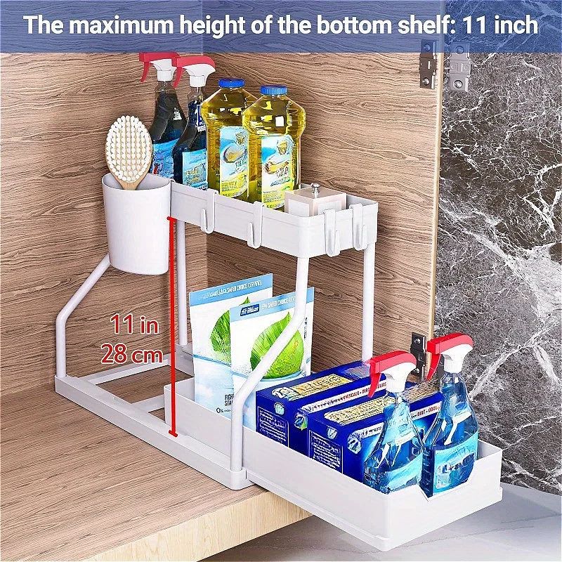 FlexiSlide Multi Layer Pull Out Storage Rack Organizer 9