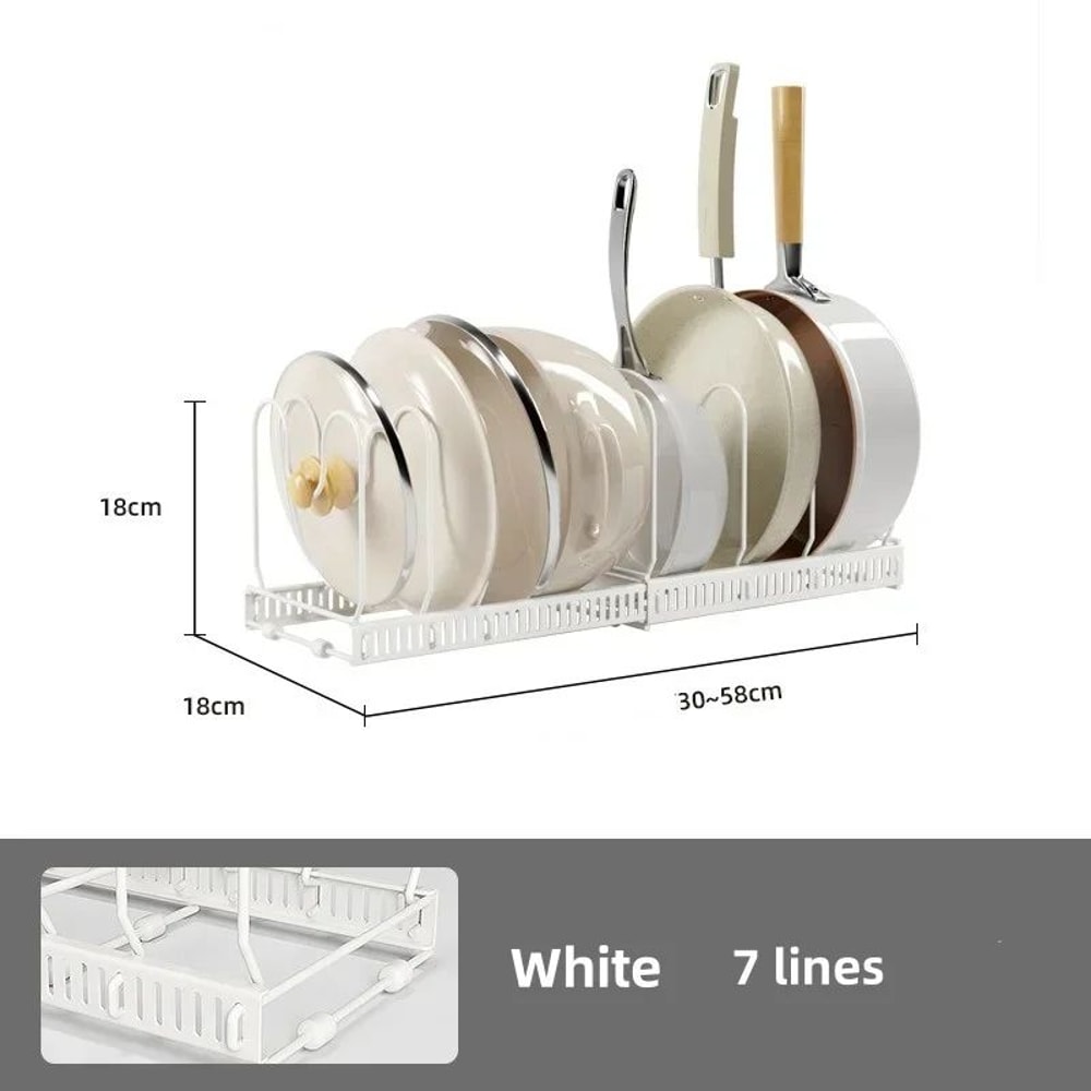 FlexiStack Adjustable Pot And Pan Organizer Rack 8