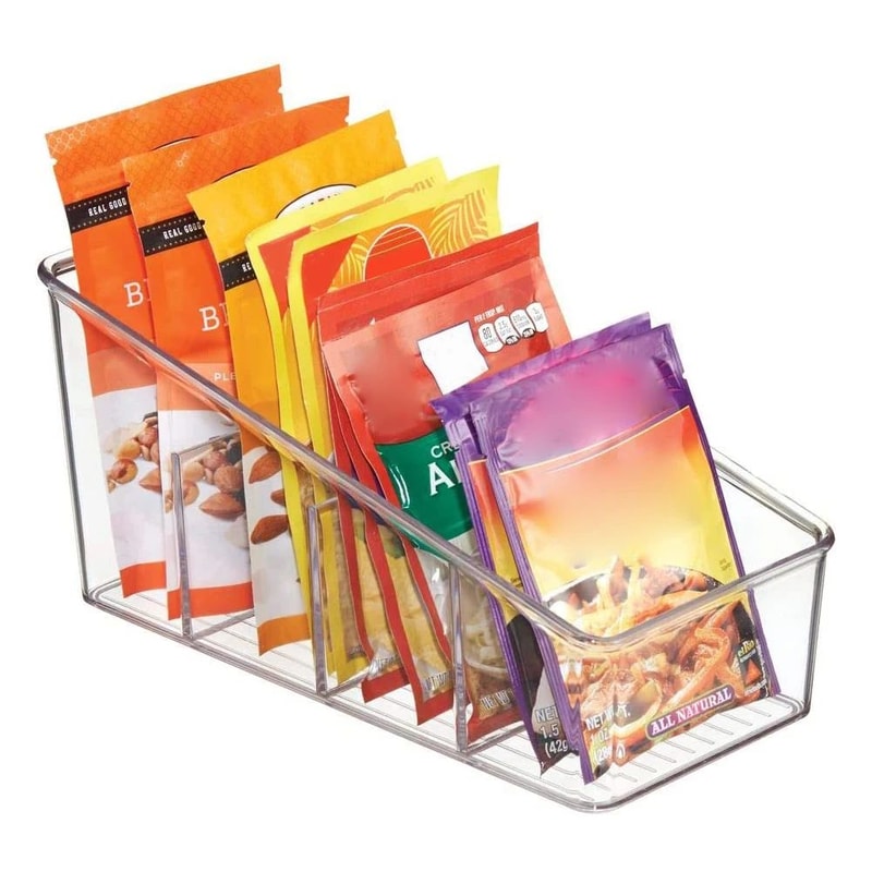 4 Tier Clear Pantry Organizer Stackable Storage Bins For Kitchen And Fridge 1