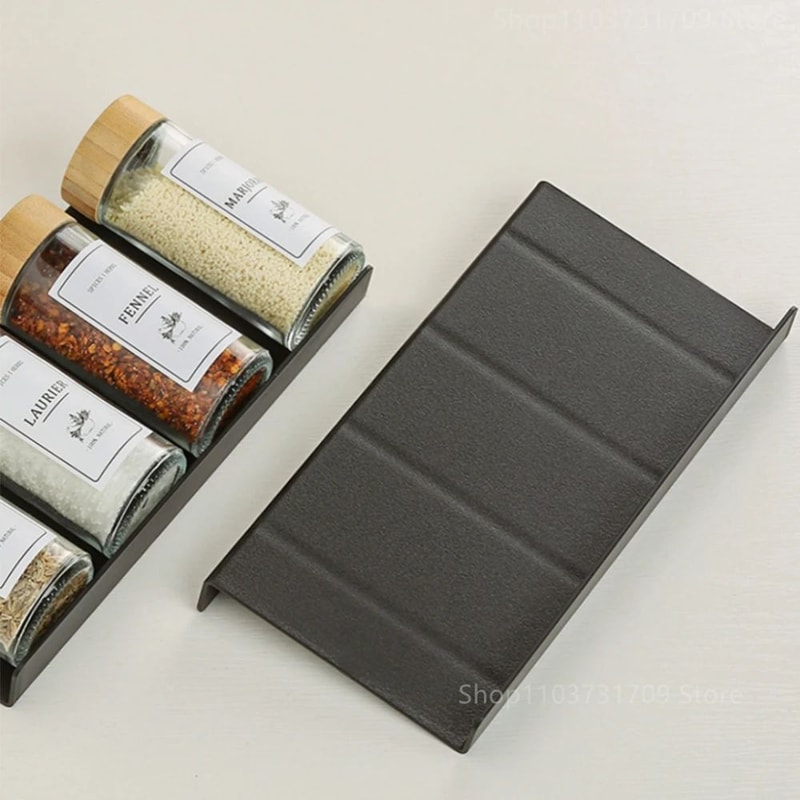 Adjustable 4 Tier Spice Drawer Organizer Expandable Spice Rack For Cabinet 5