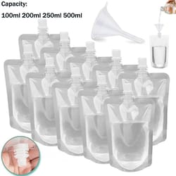 portable drink pouches with spout reusable juice and beverage storage bags