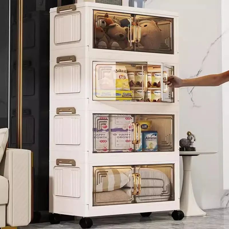 Foldable Storage Cabinet Wardrobe Organizer Large Capacity Dustproof Closet 0
