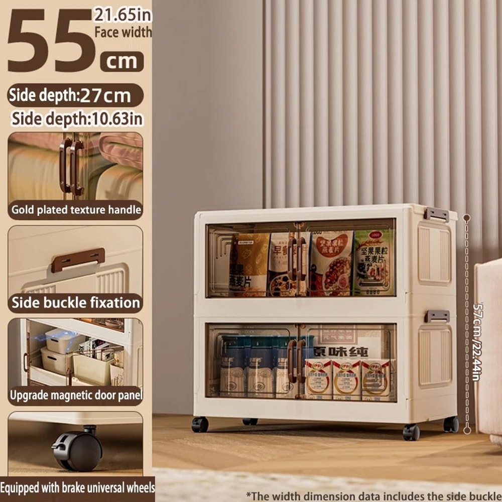 Foldable Storage Cabinet Wardrobe Organizer Large Capacity Dustproof Closet 13