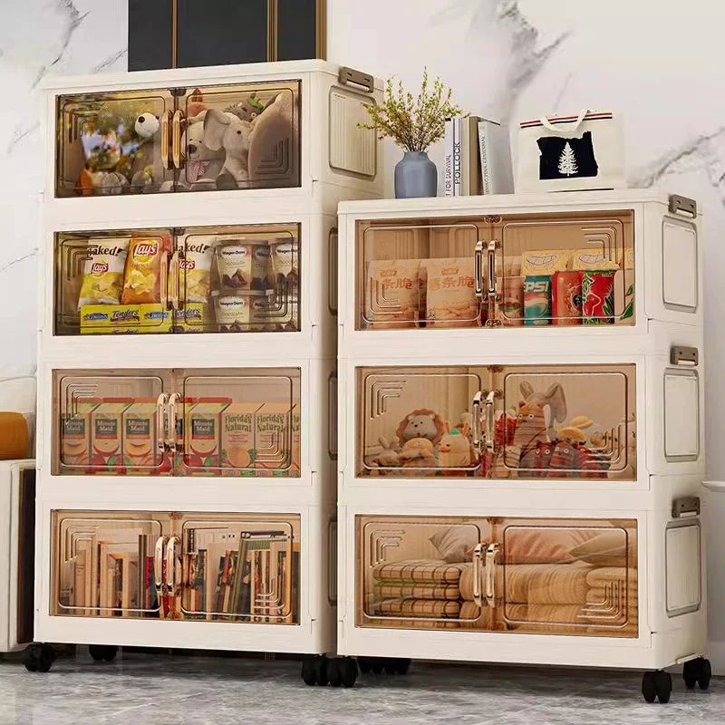 Foldable Storage Cabinet Wardrobe Organizer Large Capacity Dustproof Closet 2
