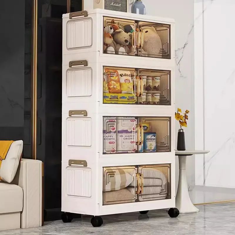 Foldable Storage Cabinet Wardrobe Organizer Large Capacity Dustproof Closet 4