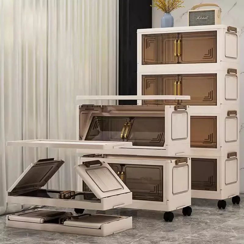 Foldable Storage Cabinet Wardrobe Organizer Large Capacity Dustproof Closet 5