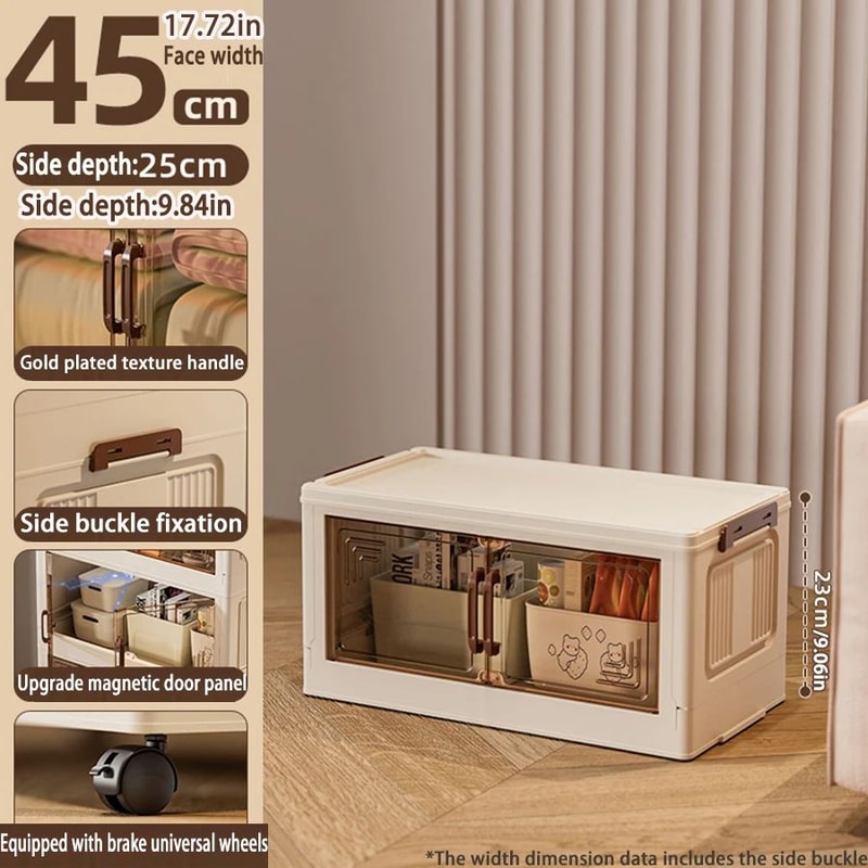 Foldable Storage Cabinet Wardrobe Organizer Large Capacity Dustproof Closet 6