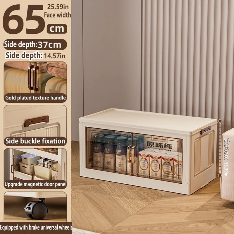 Foldable Storage Cabinet Wardrobe Organizer Large Capacity Dustproof Closet 18