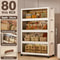 Foldable Storage Cabinet Wardrobe Organizer Large Capacity Dustproof Closet 26
