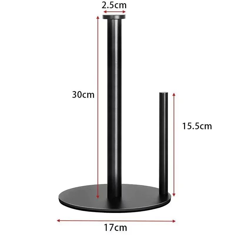 Stainless Steel Paper Towel Holder Countertop Stand With Weighted Base 4