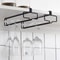Under Cabinet Wine Glass Holder Hanging Rack No Drill Stemware Organizer 0