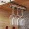 Under Cabinet Wine Glass Holder Hanging Rack No Drill Stemware Organizer 4