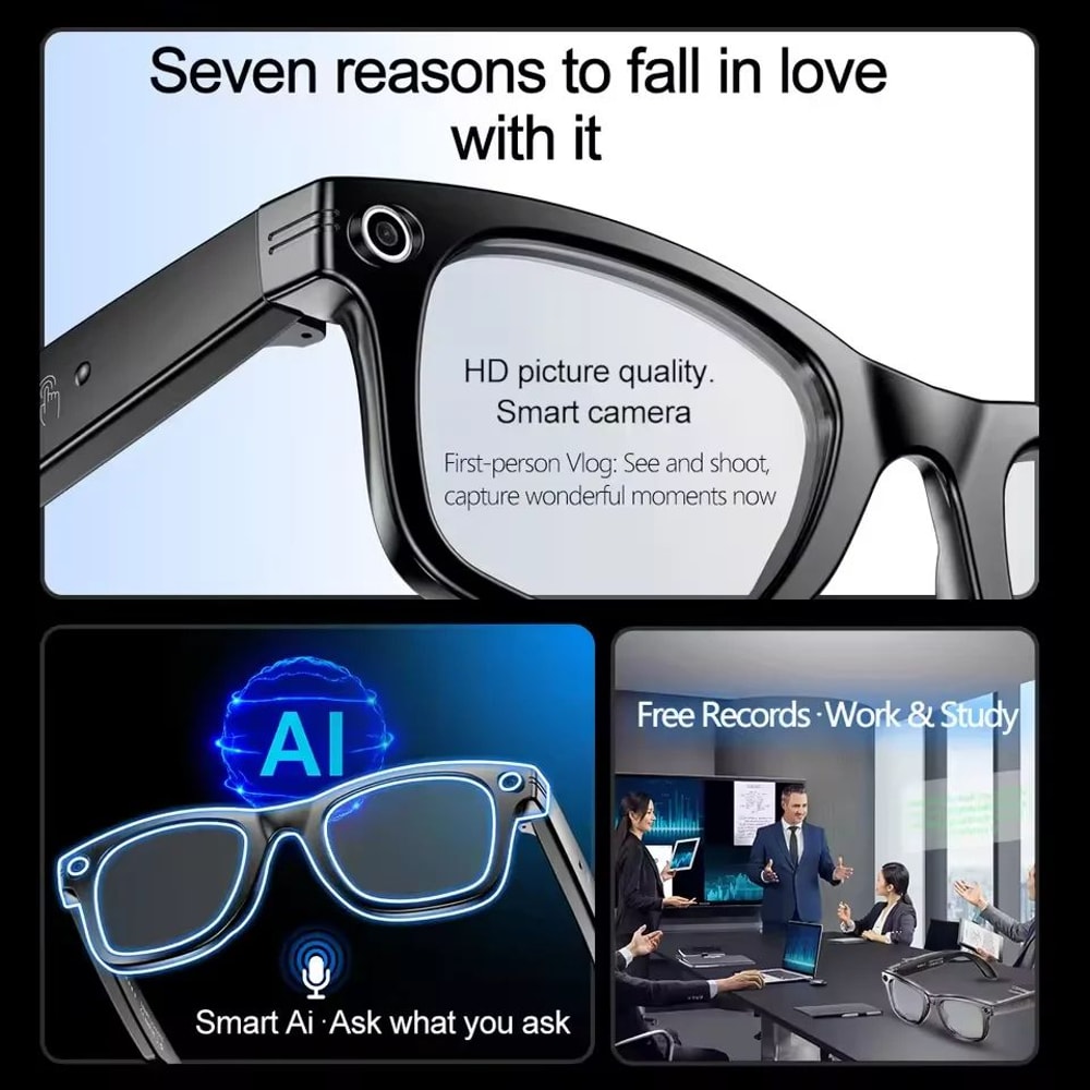 VisionPro AI Smart Camera Glasses With Translation And Recording 2